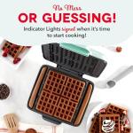 DASH Aqua No-Drip Waffle Maker 1200W