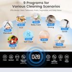 BlitzHome Mini Dishwasher with 9 Programs and 360° Spray