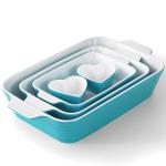 Turquoise Rectangular Baking Dish Set with Ramekins