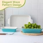 Turquoise Rectangular Baking Dish Set with Ramekins
