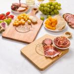 Customized Monogrammed Wooden Cutting Board with Handle