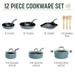 Goodful 12-Piece Ceramic Nonstick Cookware Set