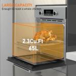 TOPWISH 24 Inch Electric Convection Wall Oven