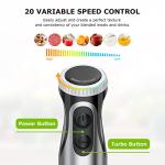 Bonsenkitchen 500W Hand Blender with Whisk