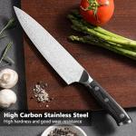 BULOFE 8 Inch Chef Knife Set with Sharpener