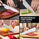 BULOFE 8 Inch Chef Knife Set with Sharpener