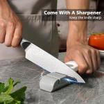 BULOFE 8 Inch Chef Knife Set with Sharpener