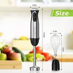 Bonsenkitchen 500W Hand Blender with Whisk