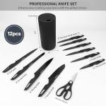 12-Piece Premium Kitchen Knife Set with Block