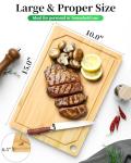 Kitsure Bamboo Cutting Board with Juice Grooves