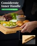 Kitsure Bamboo Cutting Board with Juice Grooves