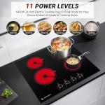 AMZCHEF 24 Inch Built-in Ceramic Electric Cooktop