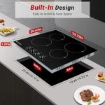 AMZCHEF 24 Inch Built-in Ceramic Electric Cooktop