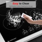 AMZCHEF 24 Inch Built-in Ceramic Electric Cooktop