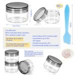 40 PCS Small Plastic Containers with Black Lids