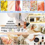 40 PCS Small Plastic Containers with Black Lids