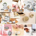40 PCS Small Plastic Containers with Black Lids