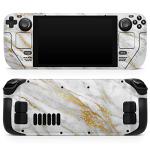 Steam Deck Skin Decal – Marble & Gold Design