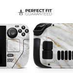 Steam Deck Skin Decal – Marble & Gold Design