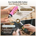 Rechargeable Handheld Milk Frother with 5 Heads