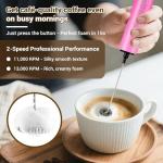 Rechargeable Handheld Milk Frother with 5 Heads