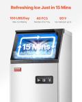 VEVOR 100lbs Ice Maker Machine with Storage