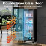 ICEVIVAL 6 Cu.Ft Commercial Display Refrigerator with Glass Doors