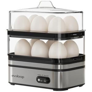 Evoloop Electric Egg Cooker for 12 Eggs