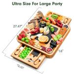 Easoger Large Bamboo Charcuterie Board Set