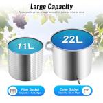 5.8 Gallon Stainless Steel Fruit Wine Press