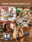 1500W Electric Fondue Pot with Color-Coded Forks