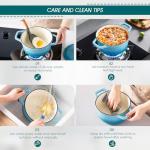 Blue Enameled Cast Iron Dutch Oven, 2.5 QT