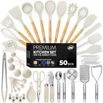 Kaluns 50-Piece Heat-Resistant Silicone Utensil Set