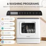Countertop Portable Dishwasher with 5 Wash Programs
