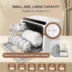 Countertop Portable Dishwasher with 5 Wash Programs