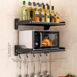 Wall Mount Microwave Oven Shelf and Organizer