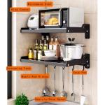 Wall Mount Microwave Oven Shelf and Organizer