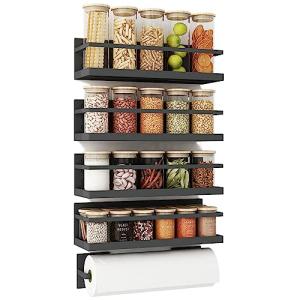 Roysili Magnetic Spice Rack and Paper Towel Holder