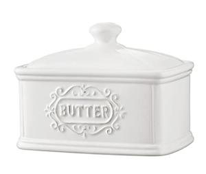 Hand-Painted Ceramic Butter Dish with Lid