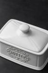 Hand-Painted Ceramic Butter Dish with Lid