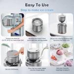 BRIOBITE Electric Ice Cream Maker - 1.1 Quart