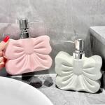 Ceramic Bowtie Soap and Sanitizer Dispenser - Yellow