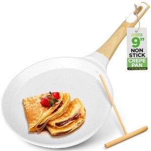NutriChef 9.45” Non-Stick Crepe Pan & Spreader