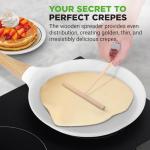 NutriChef 9.45” Non-Stick Crepe Pan & Spreader