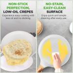 NutriChef 9.45” Non-Stick Crepe Pan & Spreader