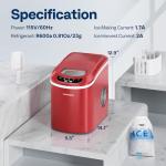 VIVOHOME 26lbs/Day Countertop Ice Maker Machine