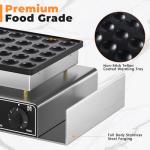 25-Hole Mini Pancake Maker with Temperature Control