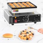25-Hole Mini Pancake Maker with Temperature Control