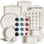 Kikcoin 22-Piece Nonstick Bakeware Set with Handles