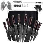 FULLHI 14-Piece Japanese Stainless Steel Knife Set
